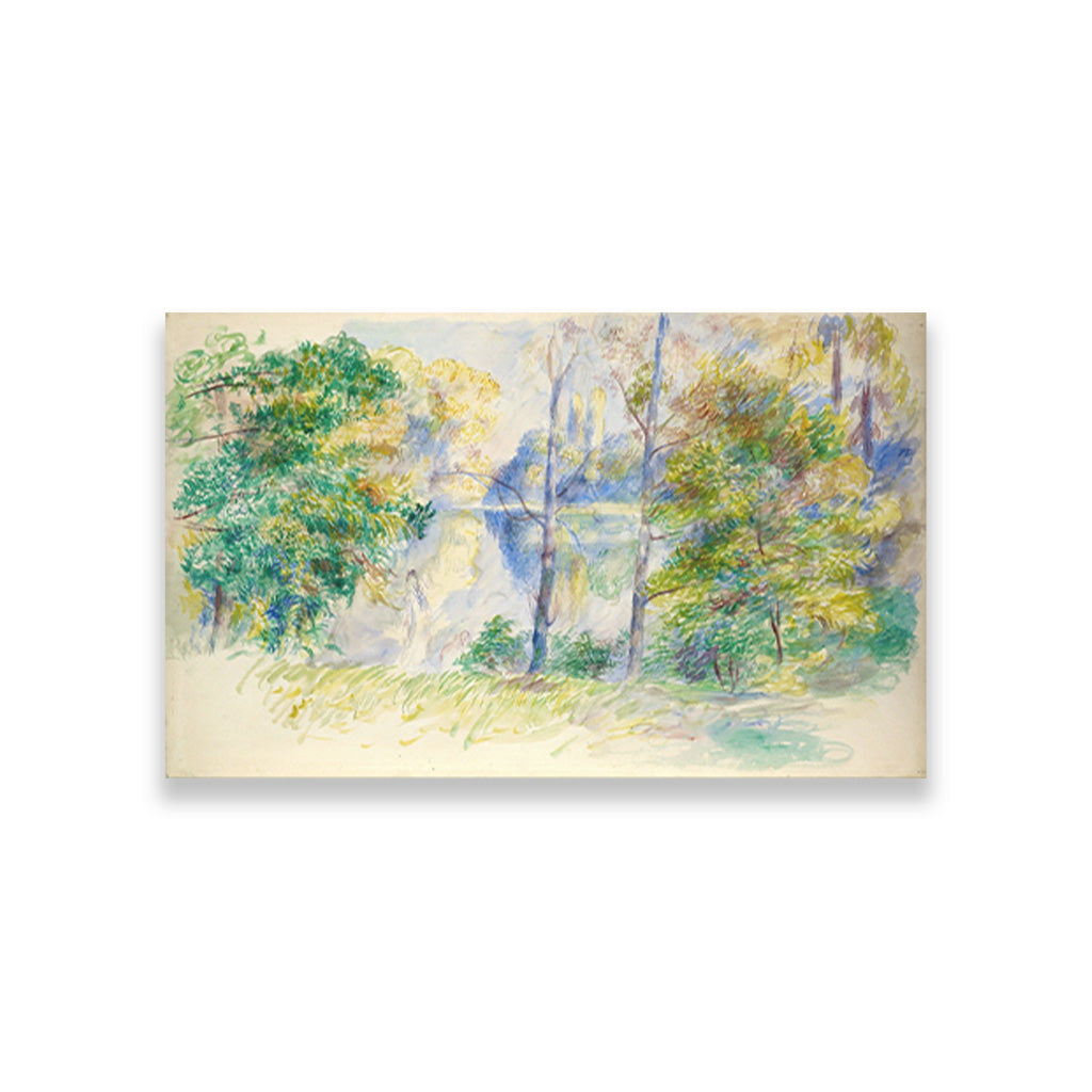 View of a park Painting - Meri Deewar 3 : 2 Horizontal Premium Wall Art Canvas by MeriDeewar