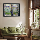 View of Arles Flowering Orchards Painting 2 : 1 Horizontal Premium Wall Art Canvas by MeriDeewar