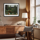View of Montsouris Park the Kiosk Painting 5 : 4 Horizontal Premium Wall Art Canvas by MeriDeewar