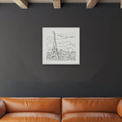 View of the Eiffel Tower in Paris Painting 1 : 1 Square Premium Wall Art Canvas by MeriDeewar
