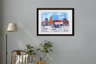 Village Color sketch Painting - Meri Deewar 3 : 2 Horizontal Premium Wall Art Canvas by MeriDeewar