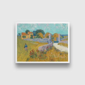 Village Landscape Painting - Meri Deewar 4 : 3 Horizontal Premium Wall Art Canvas by MeriDeewar