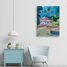 Village Woman Painting - Meri Deewar 2 : 3 Vertical Premium Wall Art Canvas by MeriDeewar