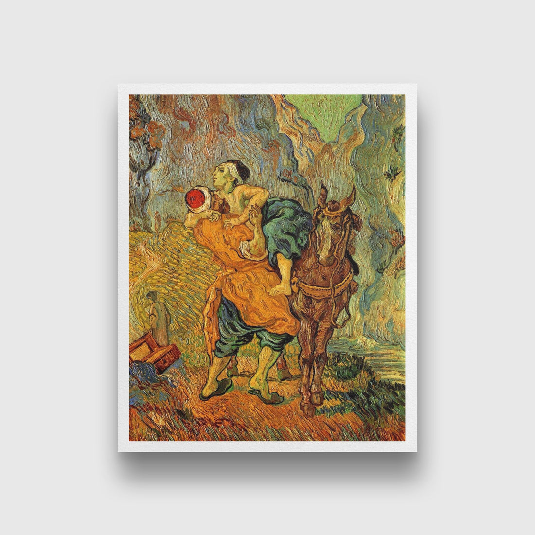 Vincent Van Gogh Good Samaritan Painting - Meri Deewar 4 :5 Vertical Premium Wall Art Canvas by MeriDeewar