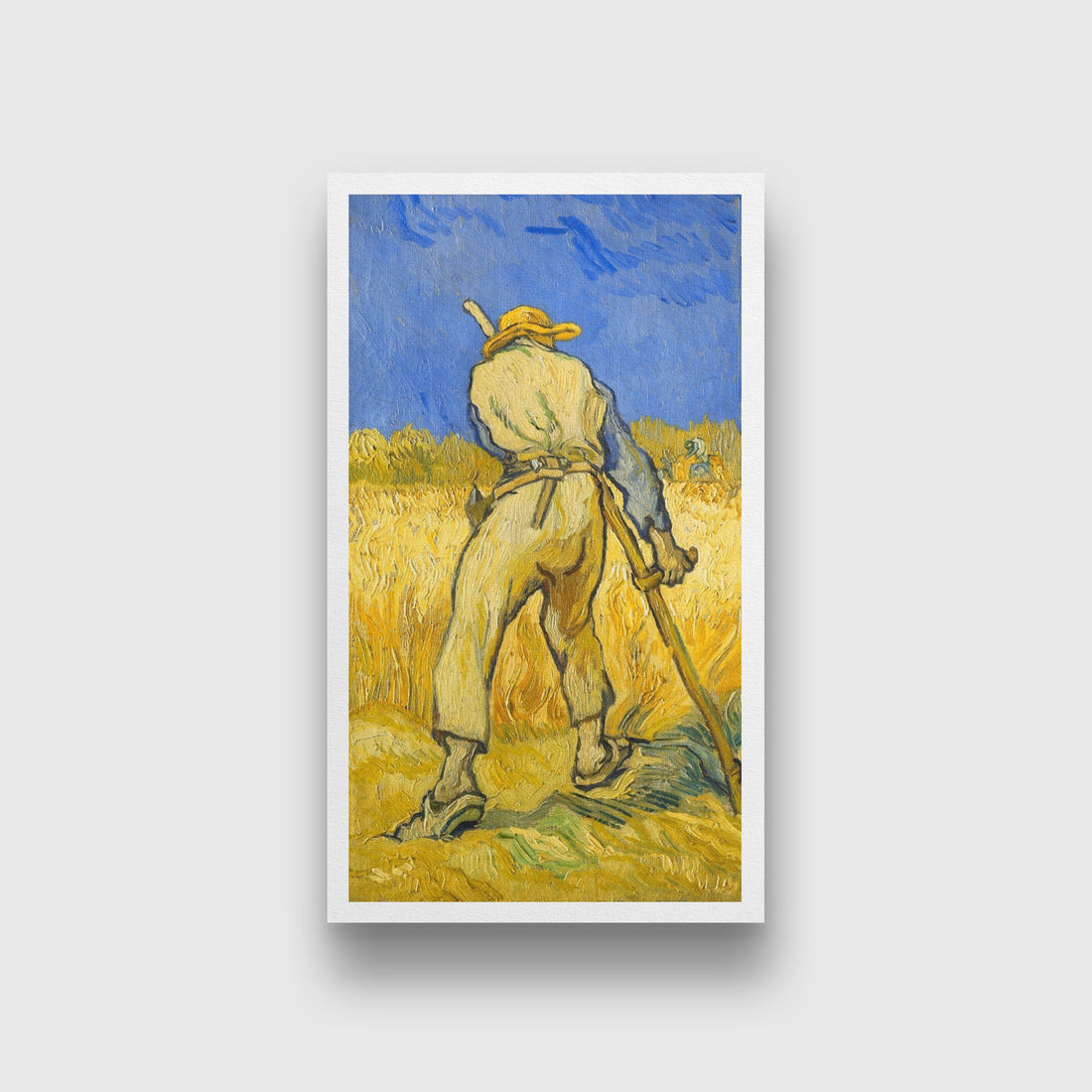 Vincent Van Gogh Le Moissonneur 1889 Painting - Meri Deewar 2 : 3 Vertical Premium Wall Art Canvas by MeriDeewar