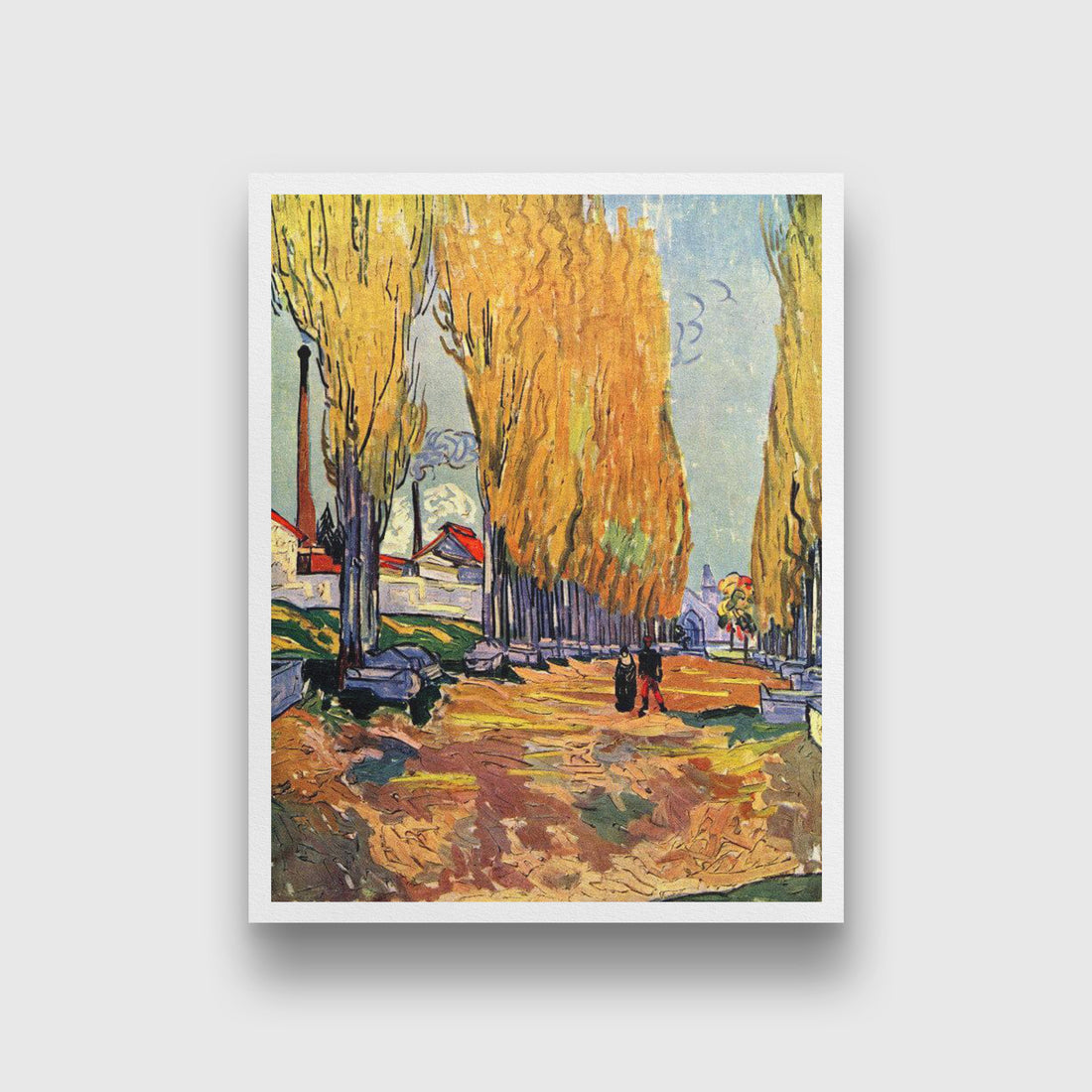 vincent van gogh les alyscamps Painting - Meri Deewar 3 : 4 Vertical Premium Wall Art Canvas by MeriDeewar