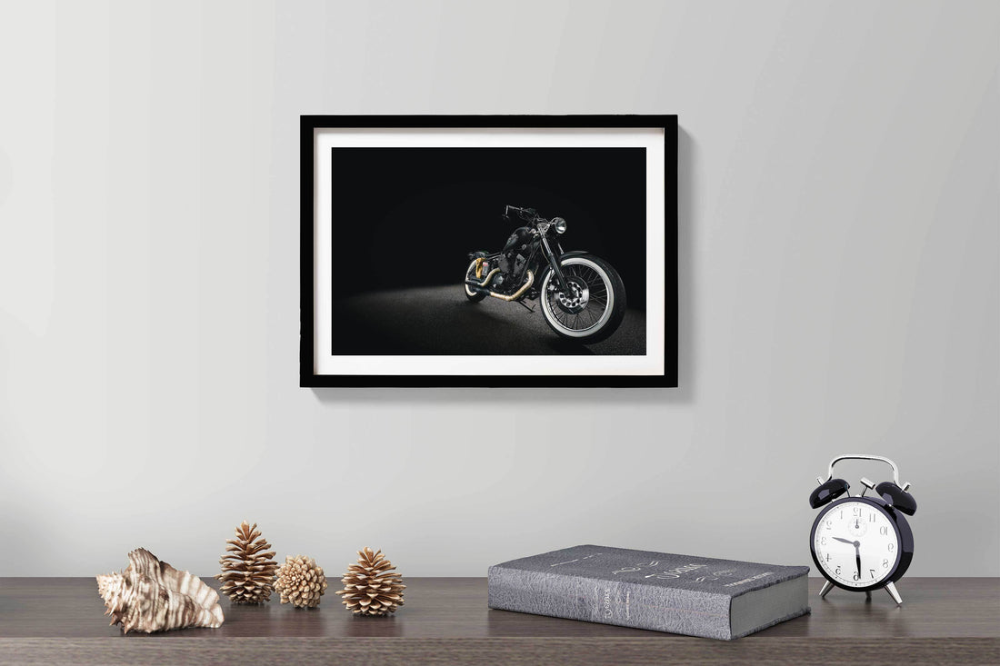 Vintage Bike Artwork Painting - Meri Deewar 3 : 2 Horizontal Premium Wall Art Canvas by MeriDeewar