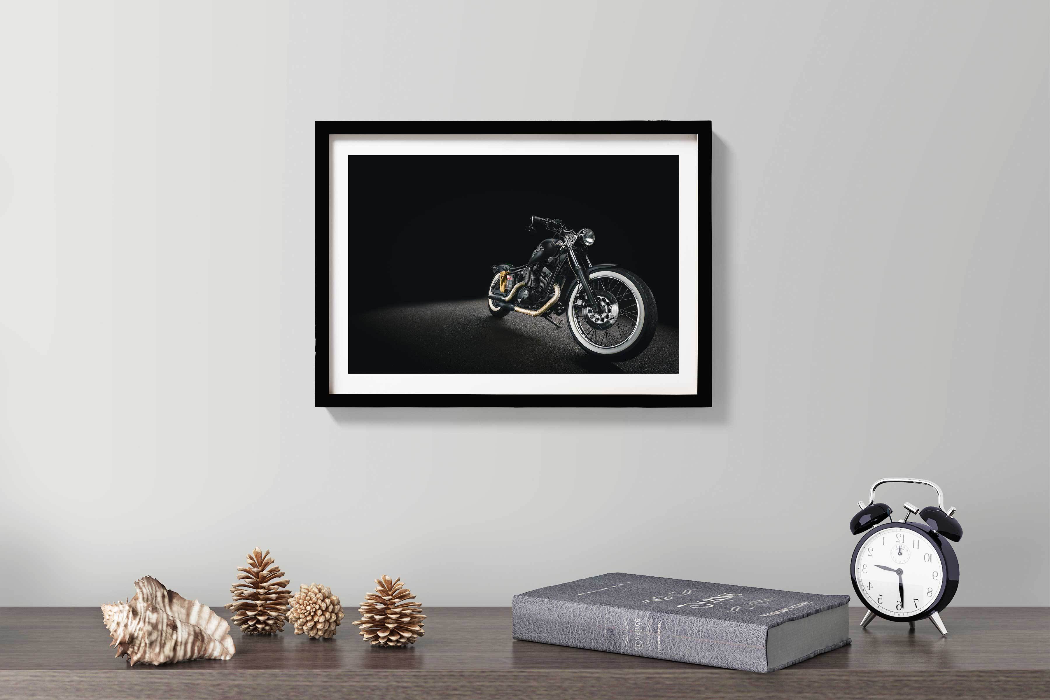 Vintage Bike Artwork Painting - Meri Deewar 3 : 2 Horizontal Premium Wall Art Canvas by MeriDeewar