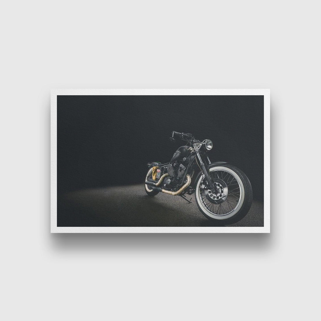 Vintage Bike Artwork Painting - Meri Deewar 3 : 2 Horizontal Premium Wall Art Canvas by MeriDeewar