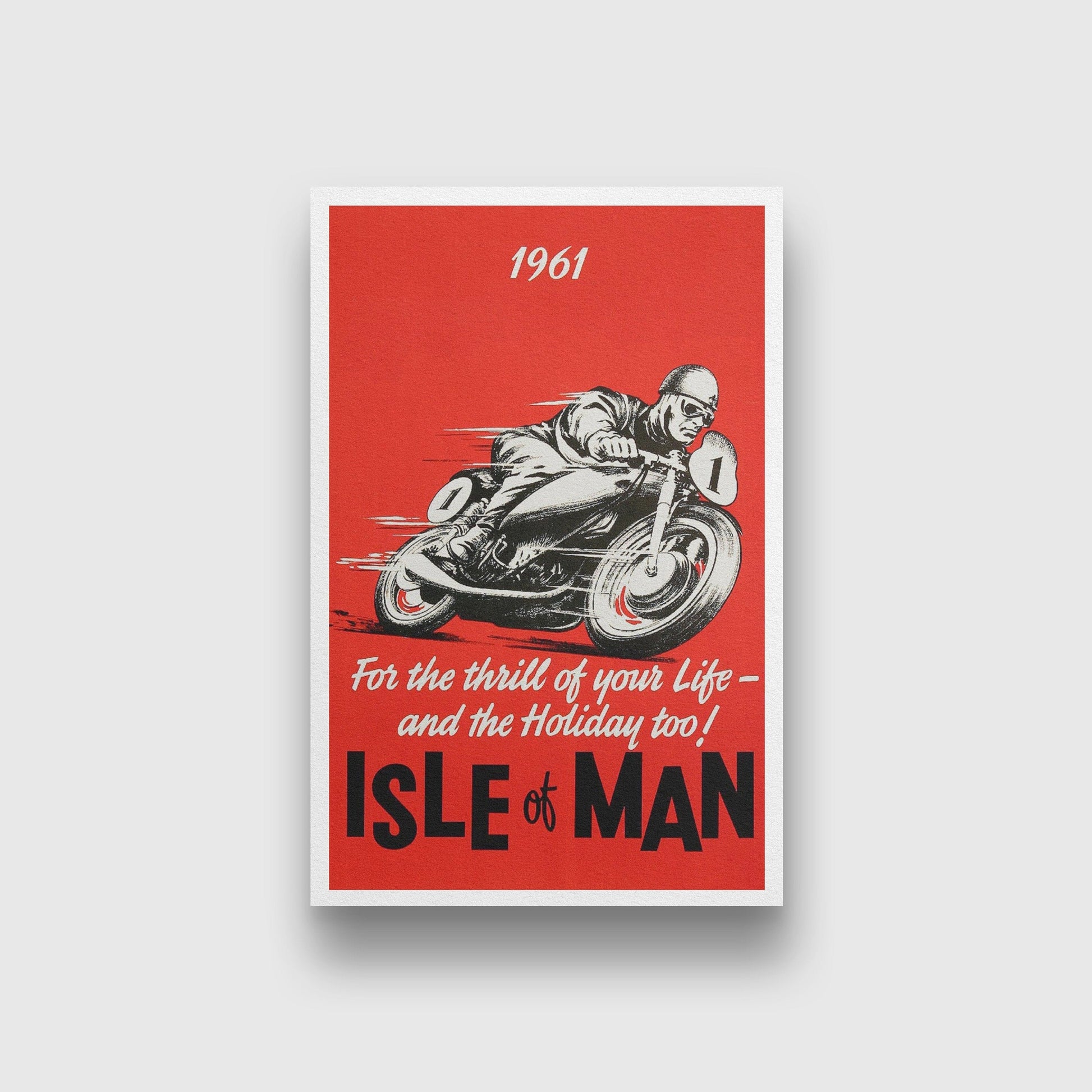 Vintage bikers Art Painting - Meri Deewar 2 : 3 Vertical Premium Wall Art Canvas by MeriDeewar