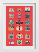 Vintage Camera Collection Painting - Meri Deewar 2 : 3 Vertical Premium Wall Art Canvas by MeriDeewar