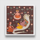 Vishnu on Ananta Painting 1 : 1 Square Premium Wall Art Canvas by MeriDeewar