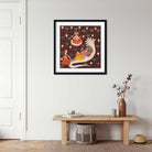 Vishnu on Ananta Painting 1 : 1 Square Premium Wall Art Canvas by MeriDeewar