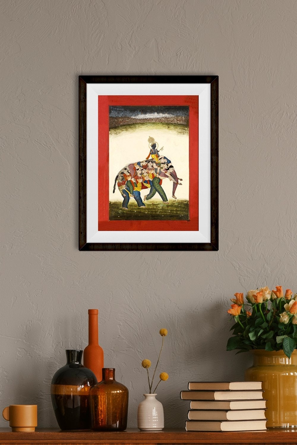 Vishnu Painting - Meri Deewar 4 X 5.5 Vertical Premium Wall Art Canvas by MeriDeewar