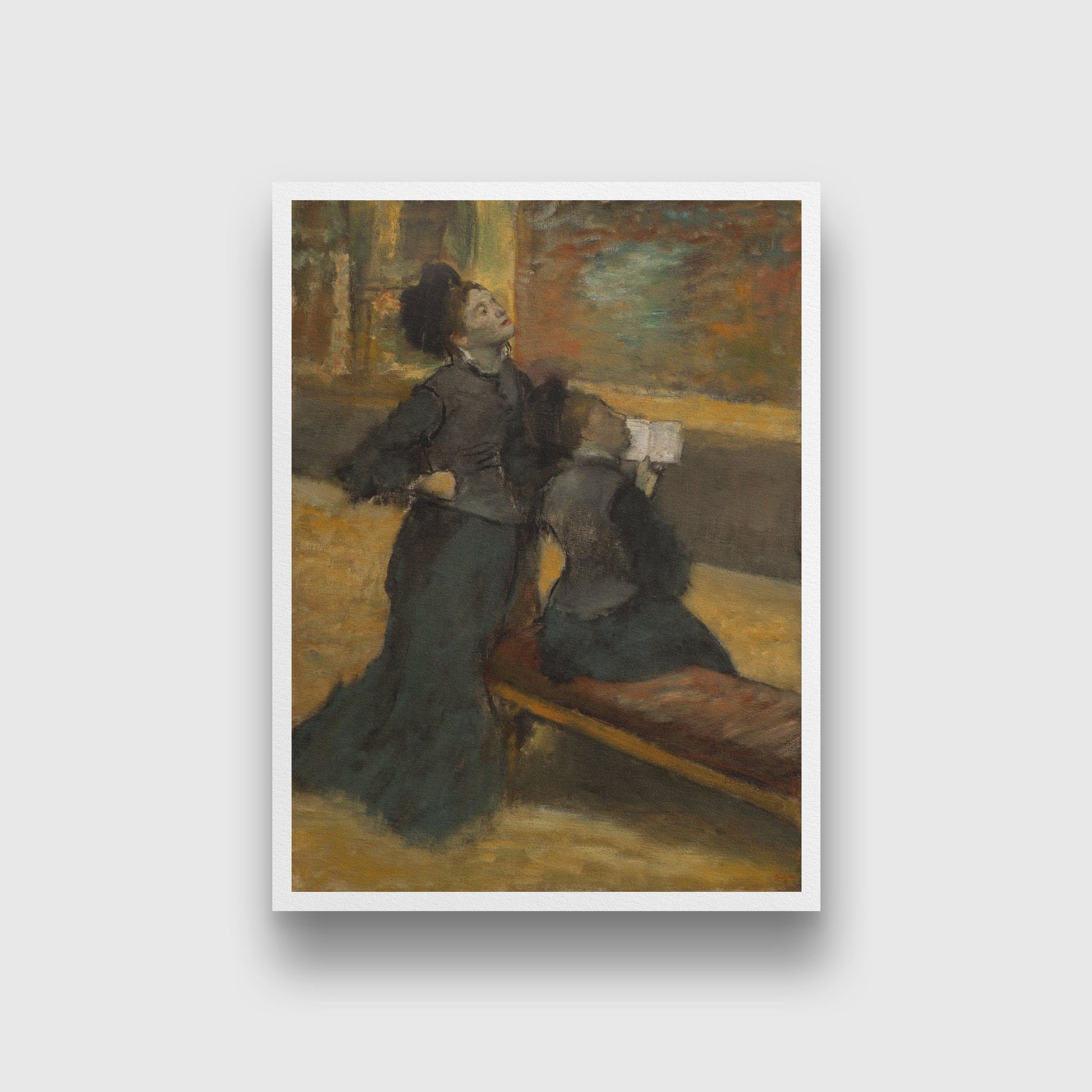 Visit To A Museum Painting - Meri Deewar 3 : 4 Vertical Premium Wall Art Canvas by MeriDeewar