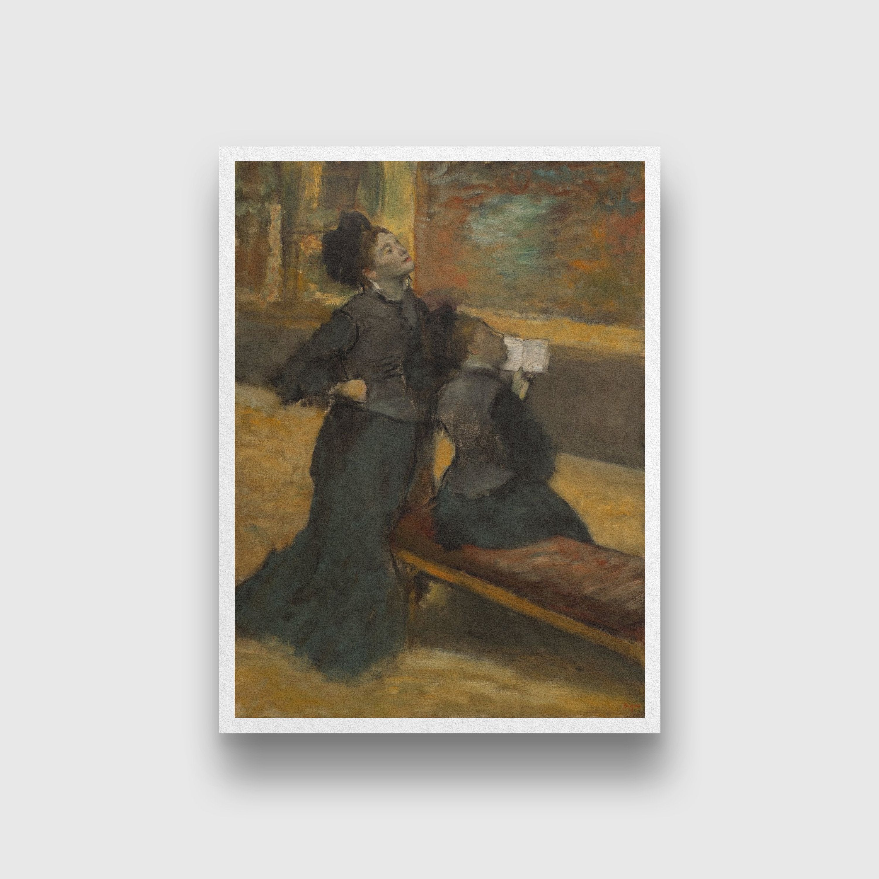 Visit To A Museum Painting - Meri Deewar 3 : 4 Vertical Premium Wall Art Canvas by MeriDeewar