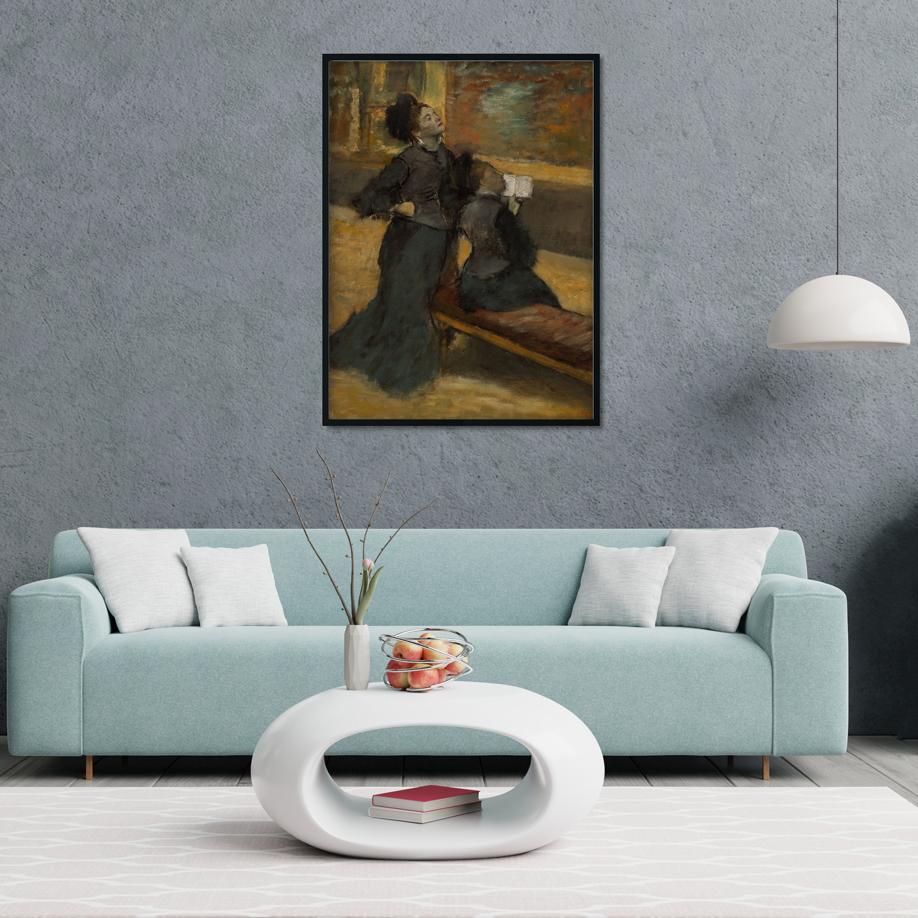 Visit To A Museum Painting - Meri Deewar 3 : 4 Vertical Premium Wall Art Canvas by MeriDeewar