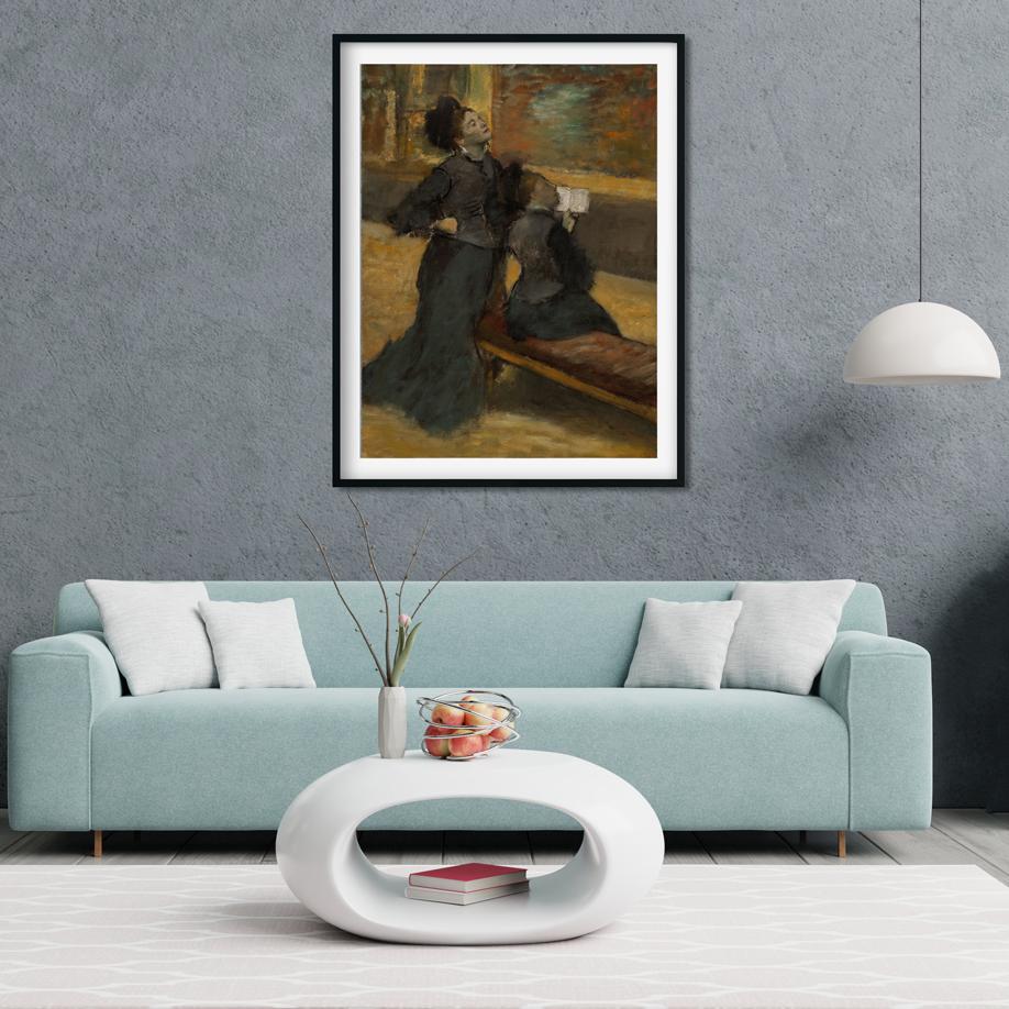 Visit To A Museum Painting - Meri Deewar 3 : 4 Vertical Premium Wall Art Canvas by MeriDeewar