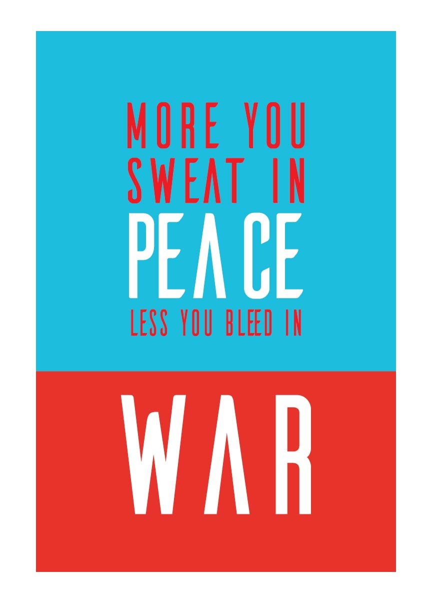 War and peace Poster- Meri Deewar Poster A3 / Poster Premium Wall Art Canvas by MeriDeewar