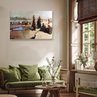 Water Carriers of the Ganges Painting 3 : 2 Horizontal Premium Wall Art Canvas by MeriDeewar