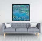 Water Lilies By Claude Monet Painting - Meri Deewar 1 : 1 Square Premium Wall Art Canvas by MeriDeewar