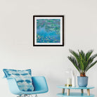 Water Lilies By Claude Monet Painting - Meri Deewar 1 : 1 Square Premium Wall Art Canvas by MeriDeewar