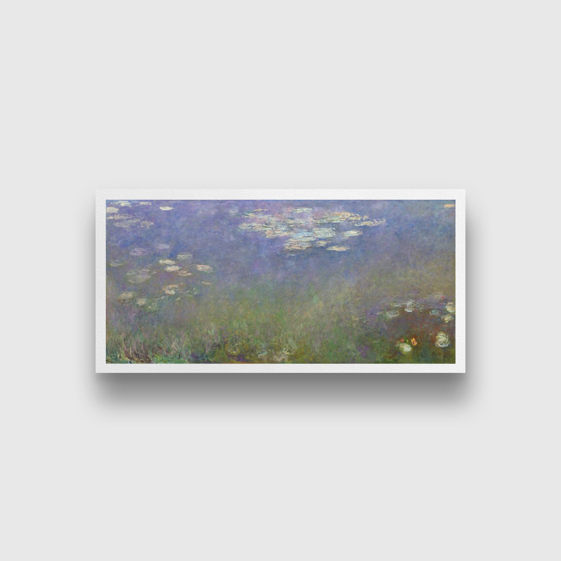 Water Lilies wall art Painting by Claude Monet - Meri Deewar Panorama Paintings Premium Wall Art Canvas by MeriDeewar