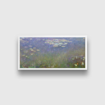 Water Lilies wall art Painting by Claude Monet - Meri Deewar Panorama Paintings Premium Wall Art Canvas by MeriDeewar