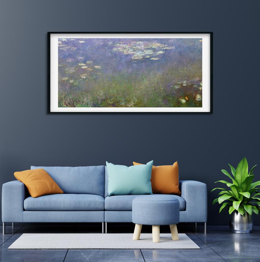 Water Lilies wall art Painting by Claude Monet - Meri Deewar Panorama Paintings Premium Wall Art Canvas by MeriDeewar