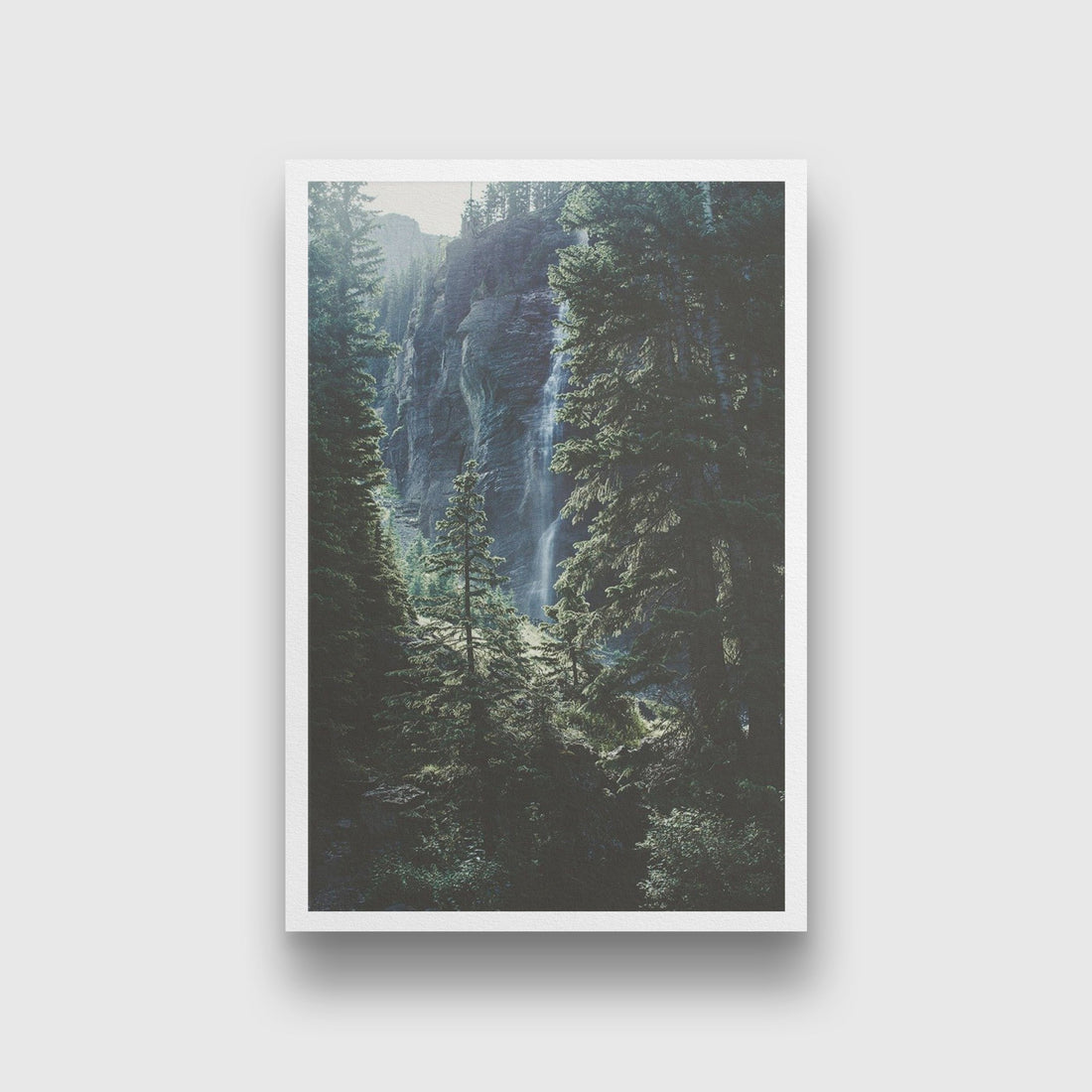 waterfall in the woods Painting - Meri Deewar 2 : 3 Vertical Premium Wall Art Canvas by MeriDeewar