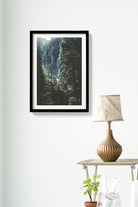 waterfall in the woods Painting - Meri Deewar 2 : 3 Vertical Premium Wall Art Canvas by MeriDeewar