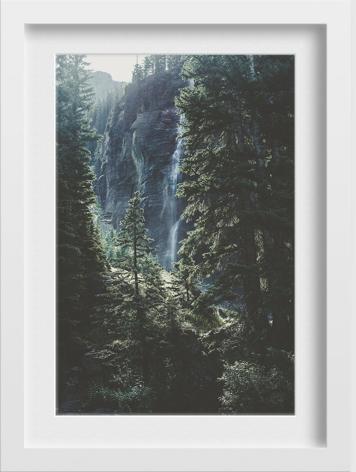waterfall in the woods Painting - Meri Deewar 2 : 3 Vertical Premium Wall Art Canvas by MeriDeewar
