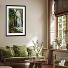 Waterfall Oil Painting 2 : 3 Vertical Premium Wall Art Canvas by MeriDeewar