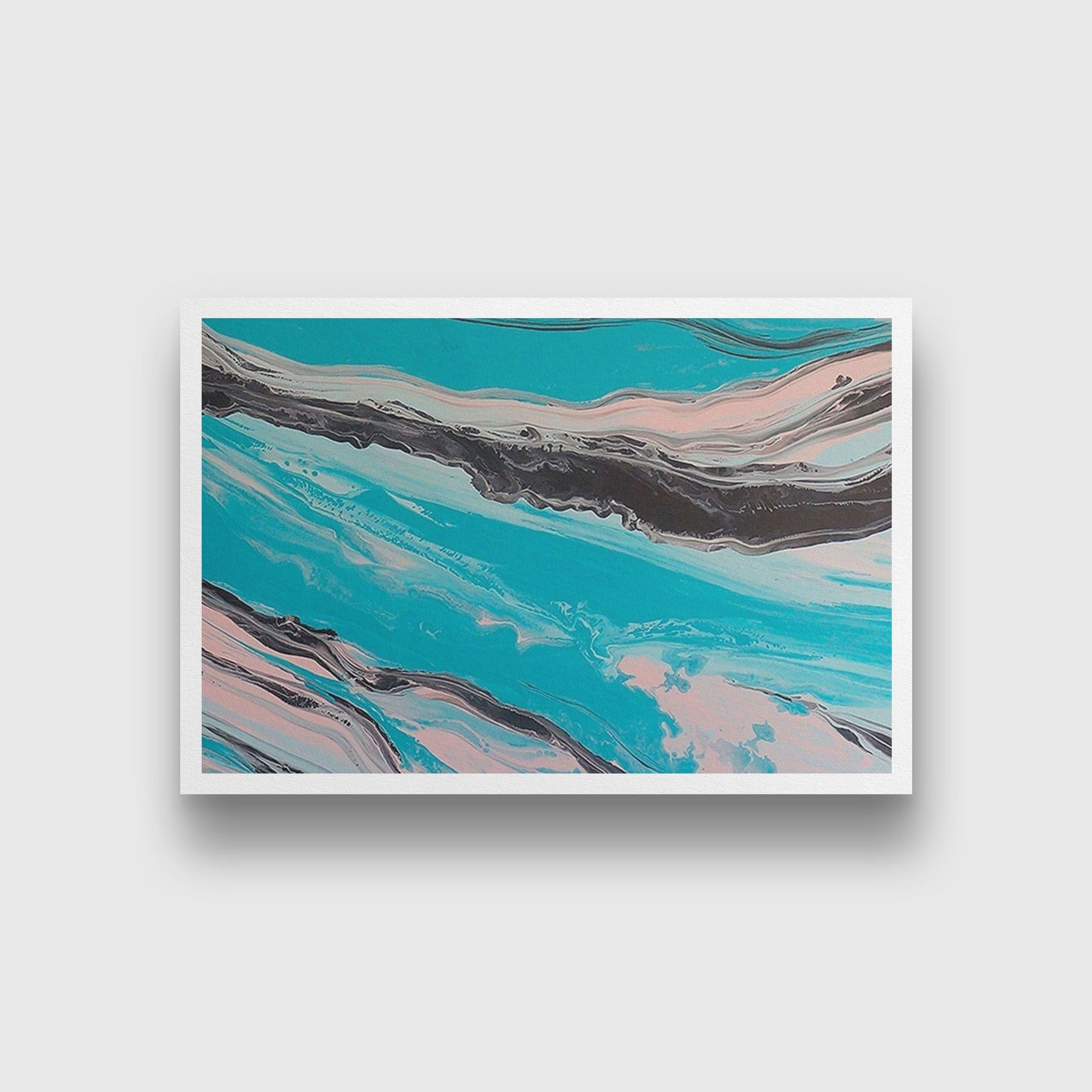 Waves Painting - Meri Deewar 3 : 2 Horizontal Premium Wall Art Canvas by MeriDeewar
