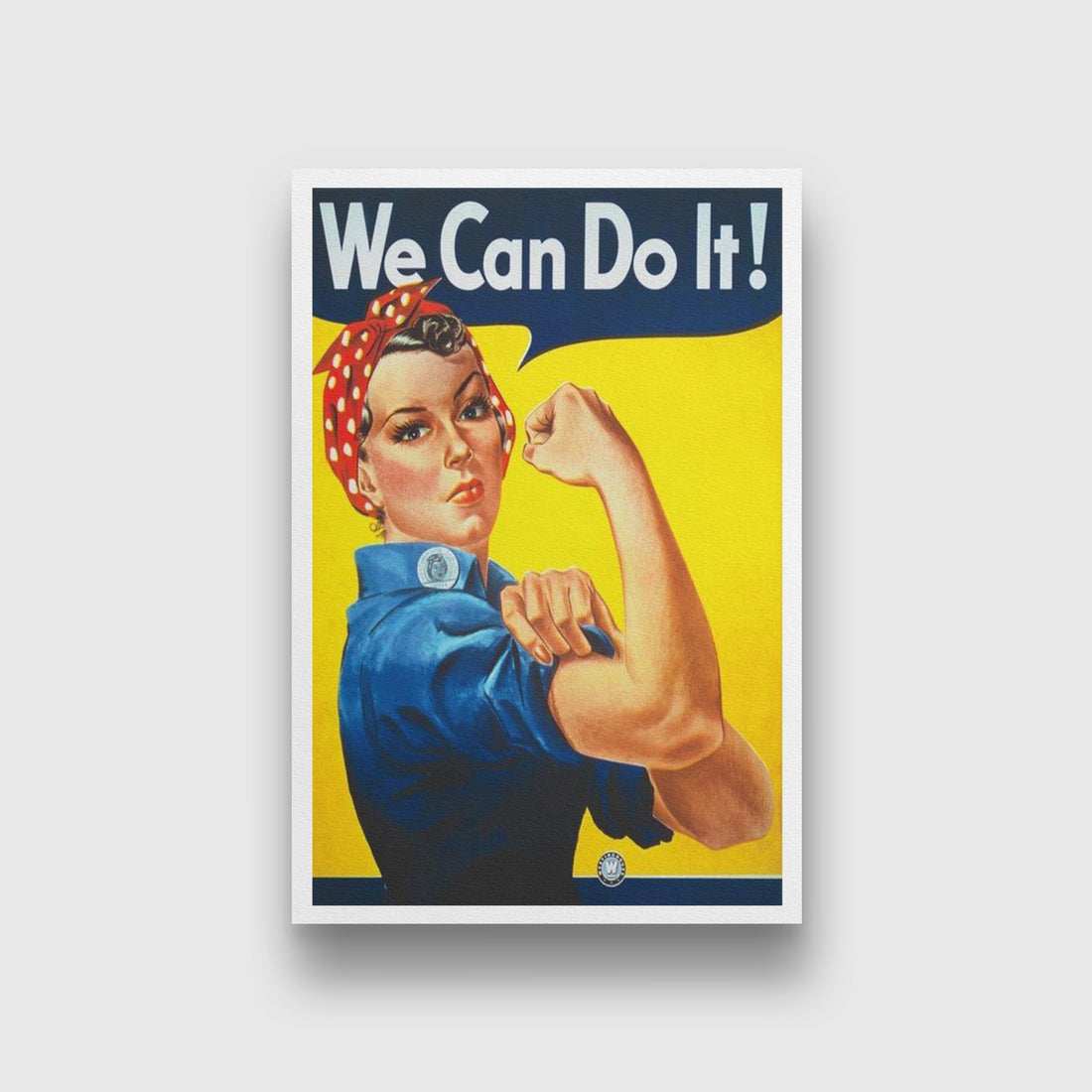 We can do it Vintage Art Painting - Meri Deewar 2 : 3 Vertical Premium Wall Art Canvas by MeriDeewar