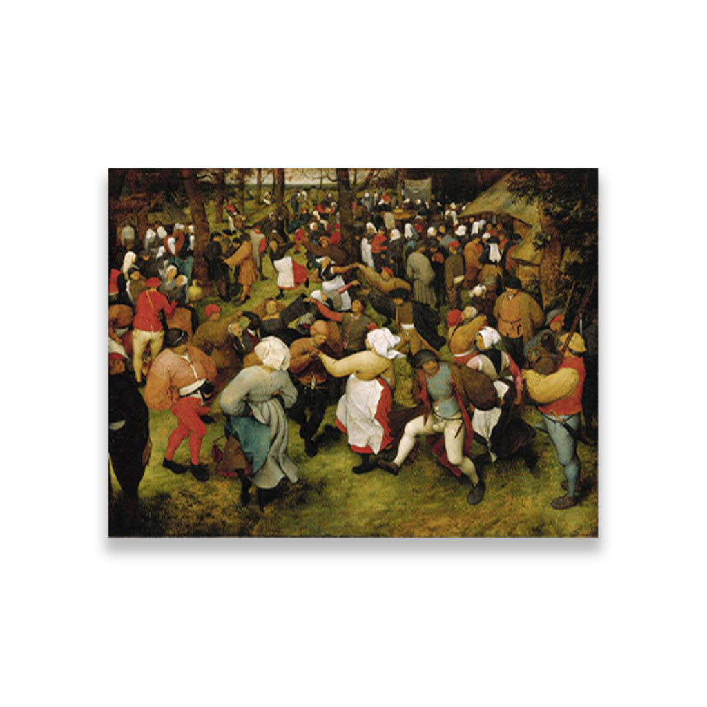 Wedding Dance In The Open Air Painting - Meri Deewar 4 : 3 Horizontal Premium Wall Art Canvas by MeriDeewar