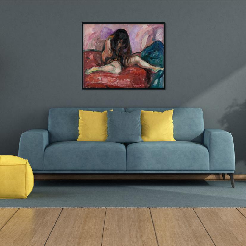 Weeping Nude Painting - Meri Deewar 4 :5 Vertical Premium Wall Art Canvas by MeriDeewar