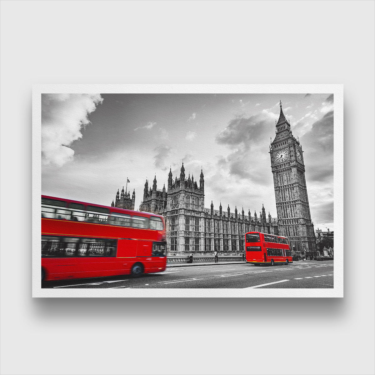 Westminster Palace in London Painting 3 : 2 Horizontal Premium Wall Art Canvas by MeriDeewar