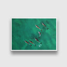Whale shark and underwater painting - Meri Deewar 3 : 2 Horizontal Premium Wall Art Canvas by MeriDeewar