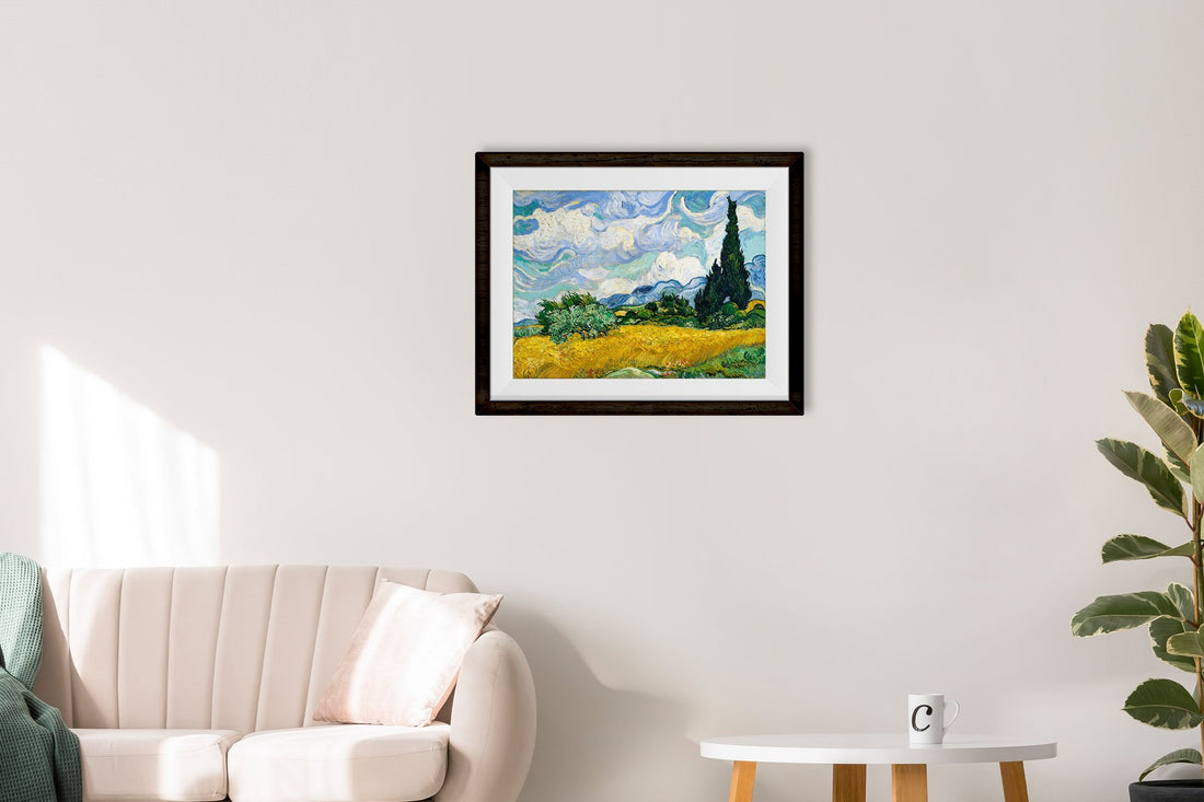 Wheat field with cypresses Painting By Van Gogh Painting - Meri Deewar 5 : 4 Horizontal Premium Wall Art Canvas by MeriDeewar