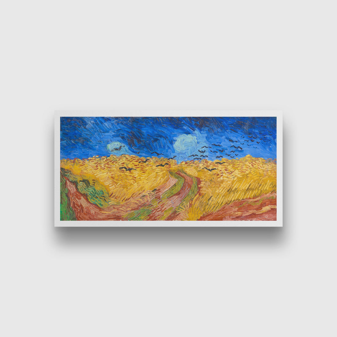 Wheatfield with Crows (1890) famous landscape painting 2 : 1 Horizontal Premium Wall Art Canvas by MeriDeewar
