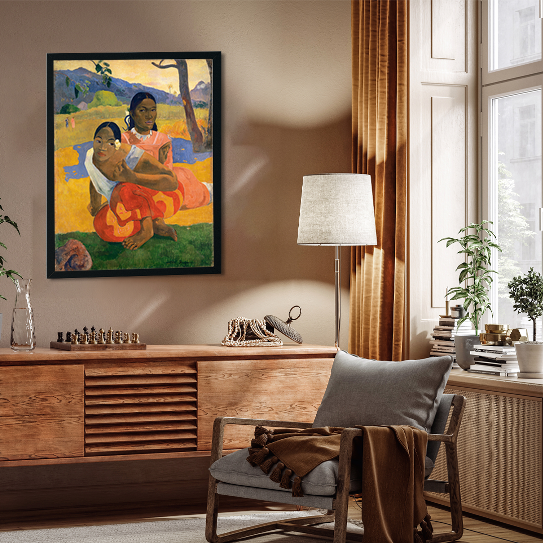 When Will You Marry 1892 French Post Impressionist Painting 3 : 4 Vertical Premium Wall Art Canvas by MeriDeewar
