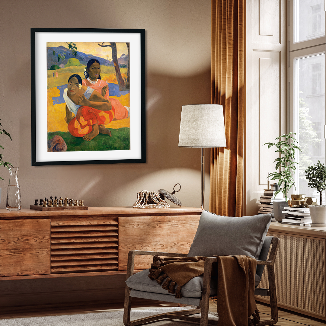 When Will You Marry 1892 French Post Impressionist Painting 3 : 4 Vertical Premium Wall Art Canvas by MeriDeewar