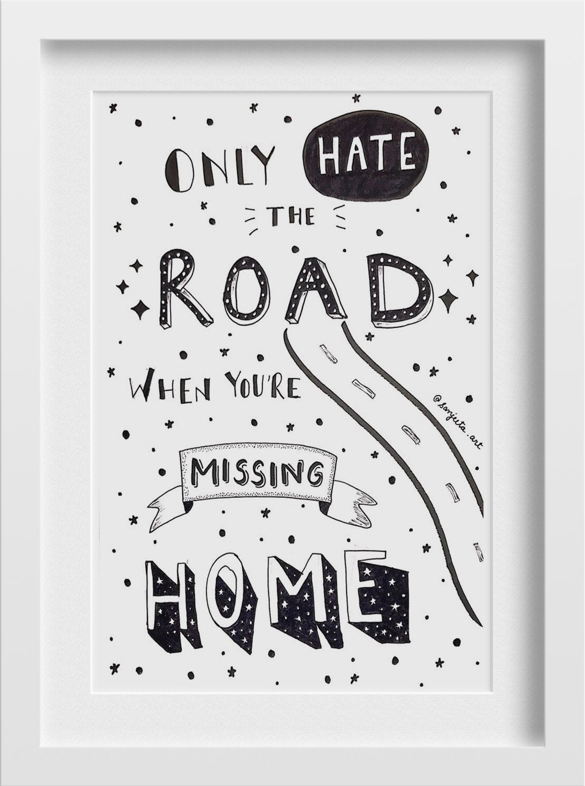 When you're missing home Art Painting - Meri Deewar 2 : 3 Vertical Premium Wall Art Canvas by MeriDeewar
