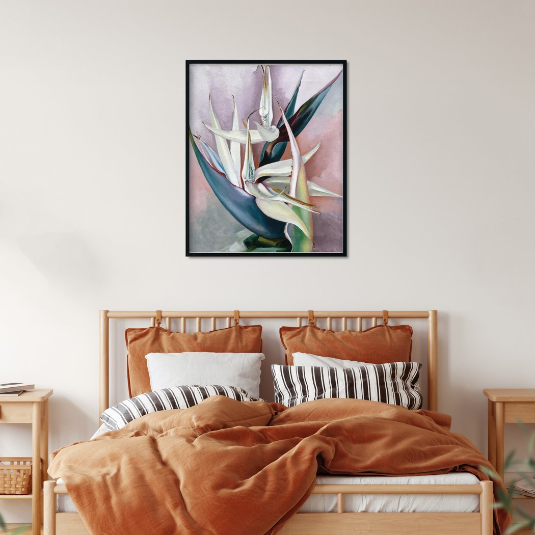 White Bird of Paradise Painting - Meri Deewar 5 : 6 Vertical Premium Wall Art Canvas by MeriDeewar