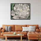 White Calico Flower Whitney Painting - Meri Deewar 6 : 5 Horizontal Premium Wall Art Canvas by MeriDeewar