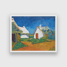 White cottages at Saintes Maries Painting 2 : 1 Horizontal Premium Wall Art Canvas by MeriDeewar