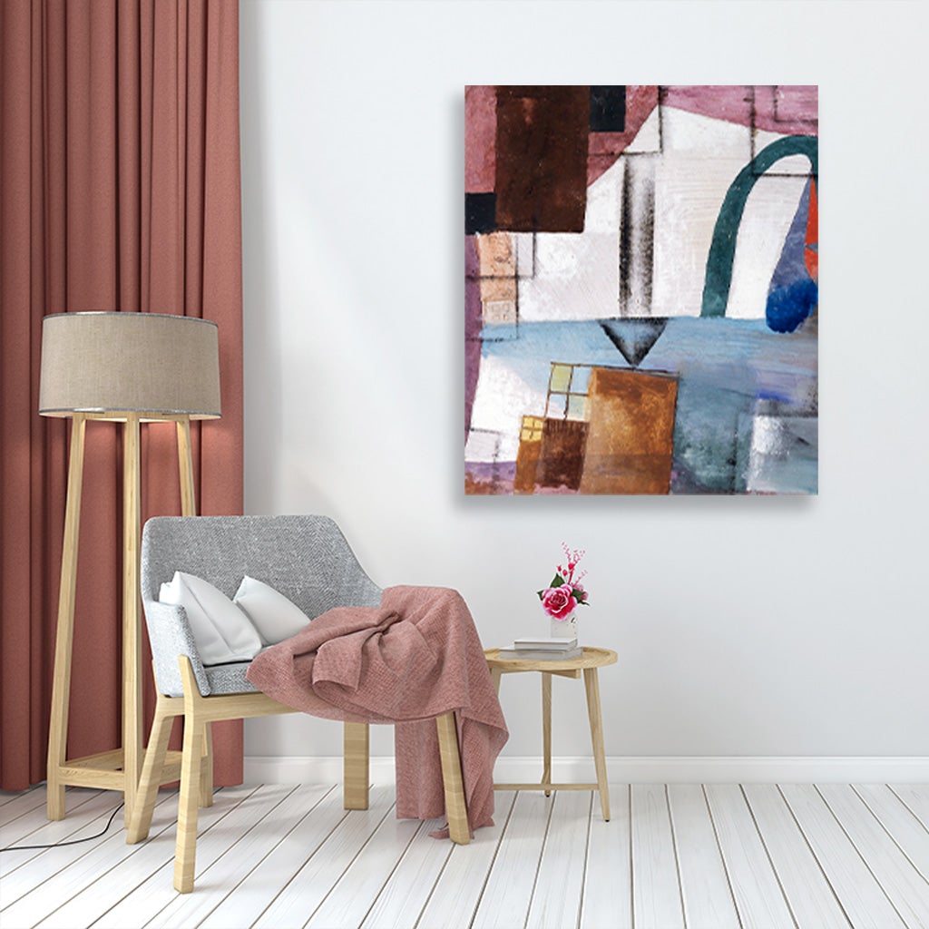White Easter II painting - Meri Deewar 1 : 1 Square Premium Wall Art Canvas by MeriDeewar