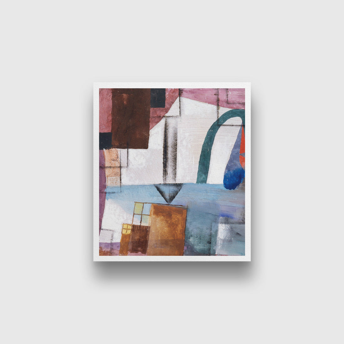 White Easter II painting - Meri Deewar 1 : 1 Square Premium Wall Art Canvas by MeriDeewar