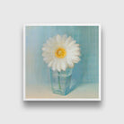 White Flower Oil Painting 4 - Meri Deewar 1 : 1 Square Premium Wall Art Canvas by MeriDeewar